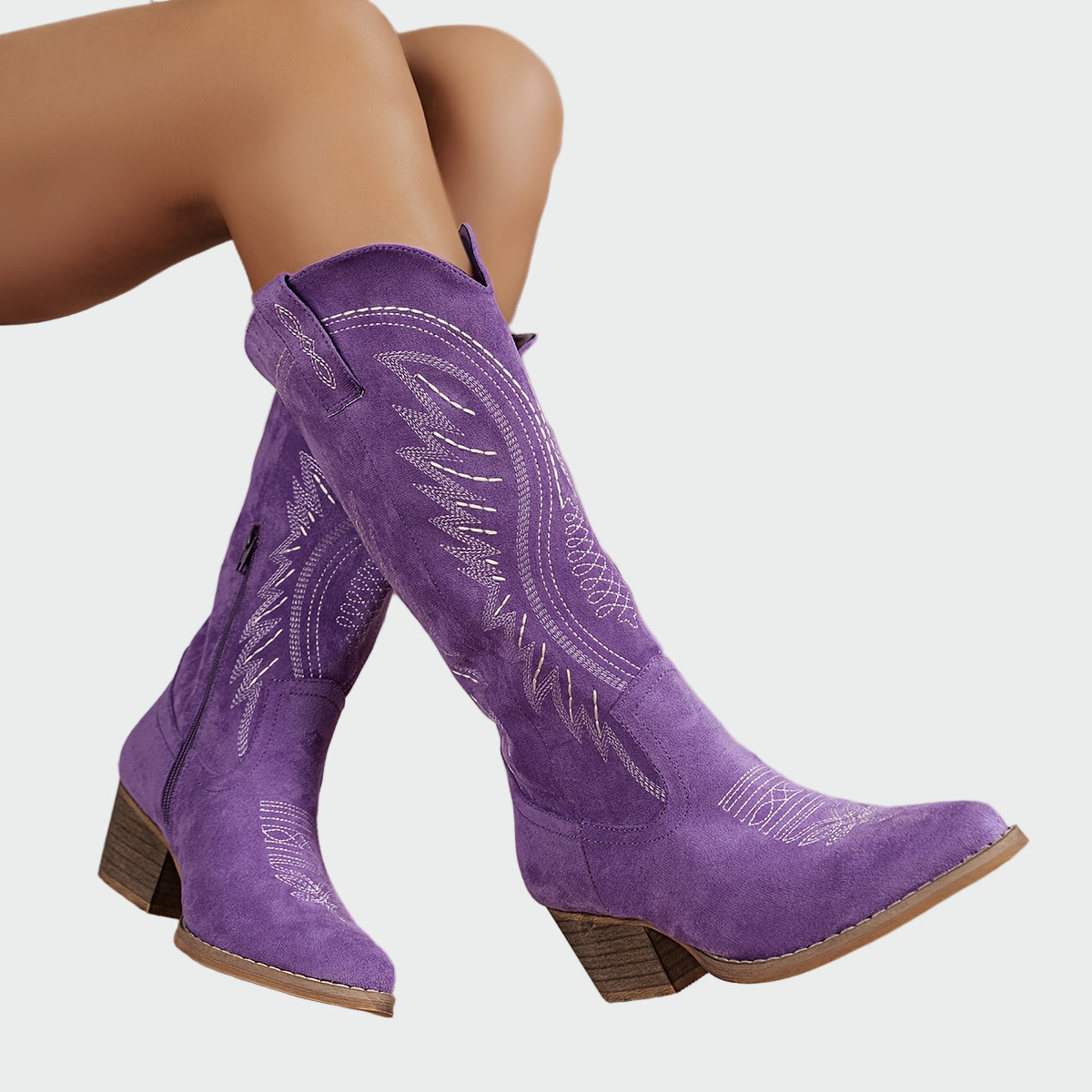 Alpenfeld™ | Modische bestickte Western-Stiefel