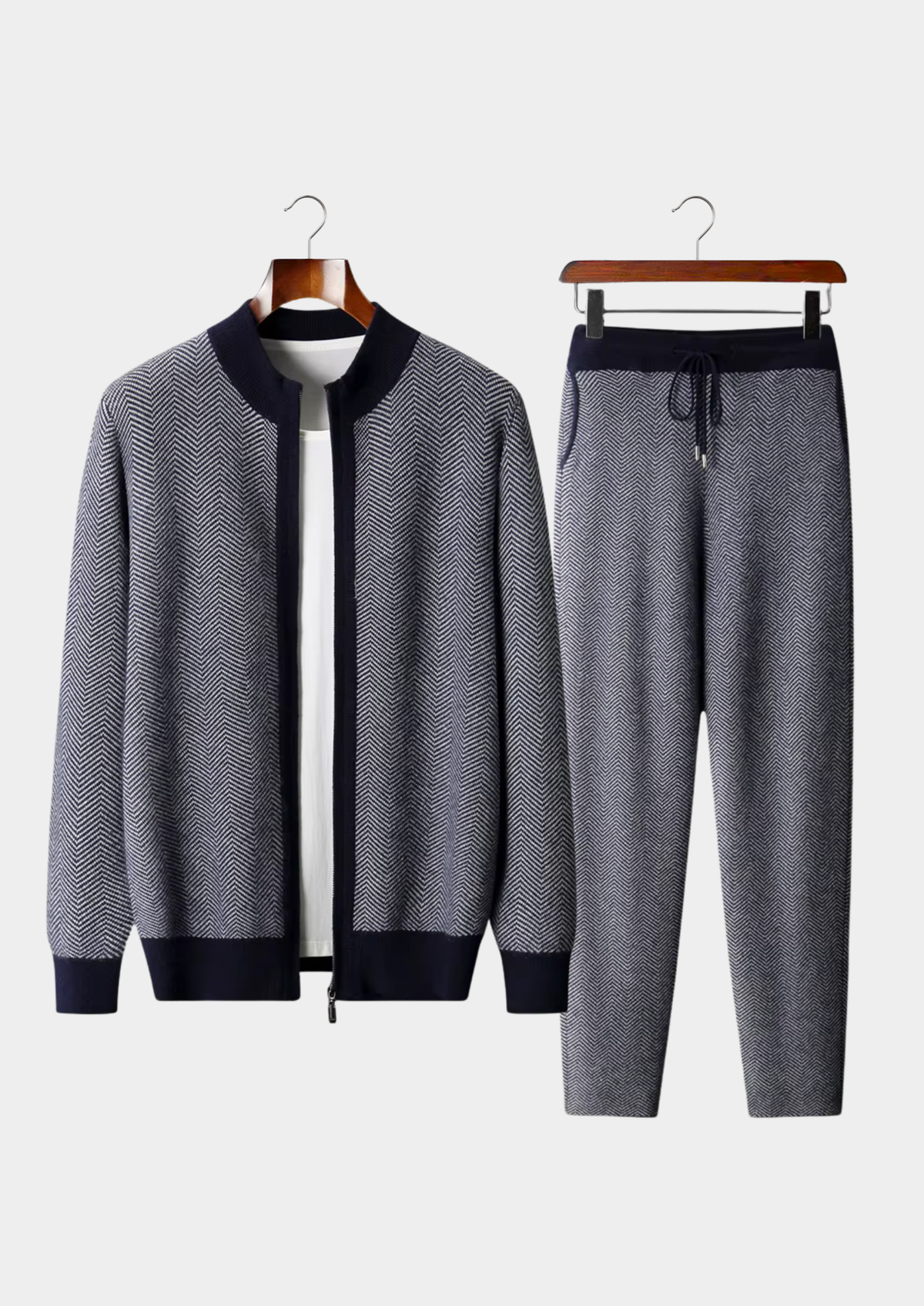 Alpenfeld | Set aus feinster Merinowolle mit Muster