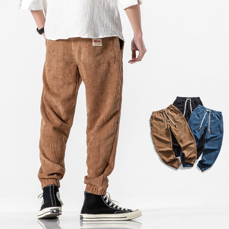 Alpenfeld™ | Herren Cordhose Jogger – Lockerer Schnitt, Kordelzugbund