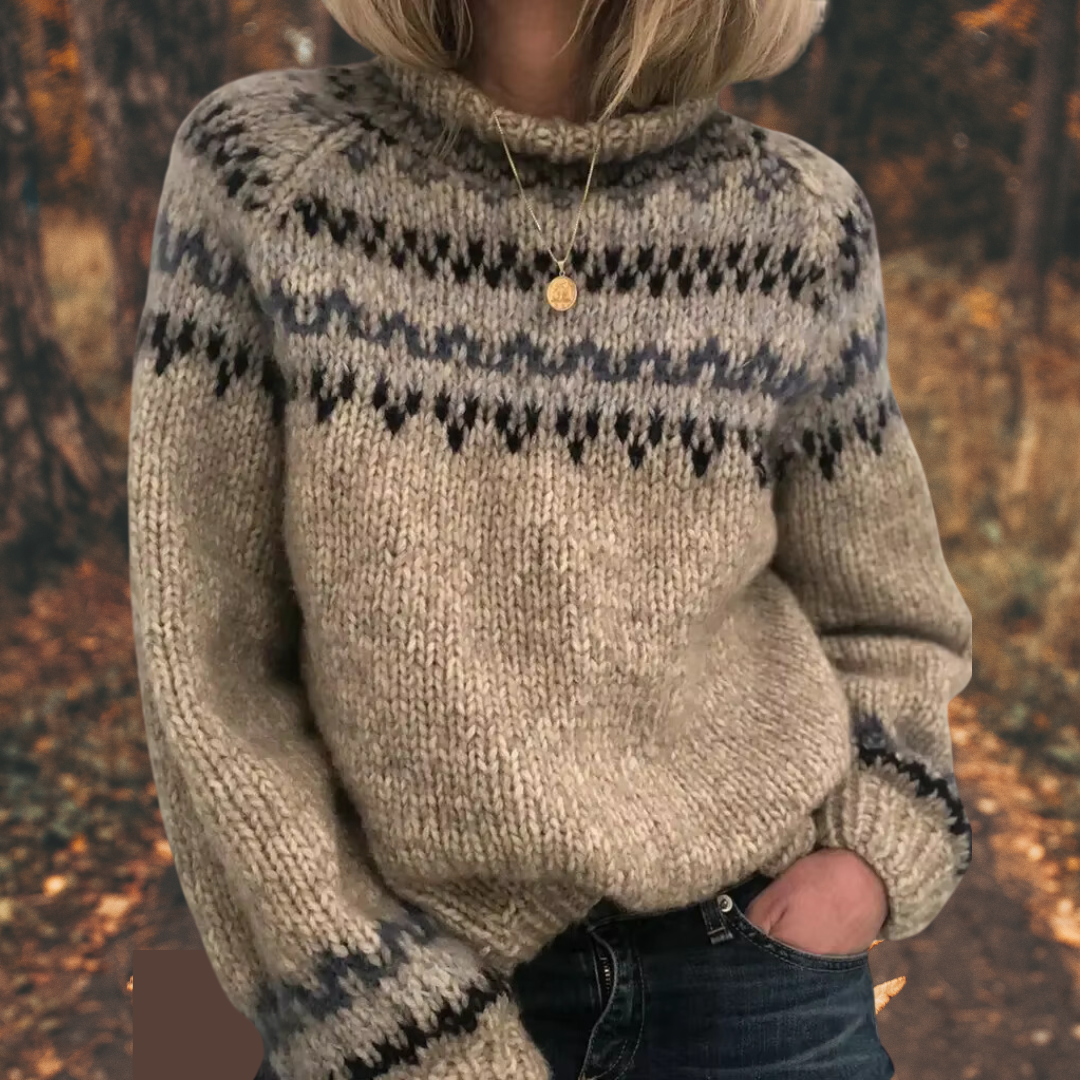 Alpenfeld | Strickpullover mit Stehkragen