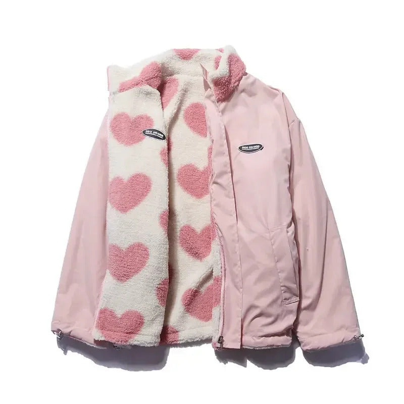 Alpenfeld™ | Wendbare Jacke mit Herzchen