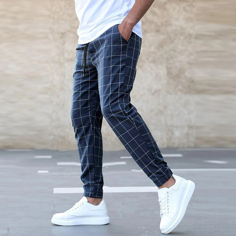 Alpenfeld™ | Herren Jogginghose kariert – Gerade geschnitten, Casual Streetwear, Frühling Freizeit