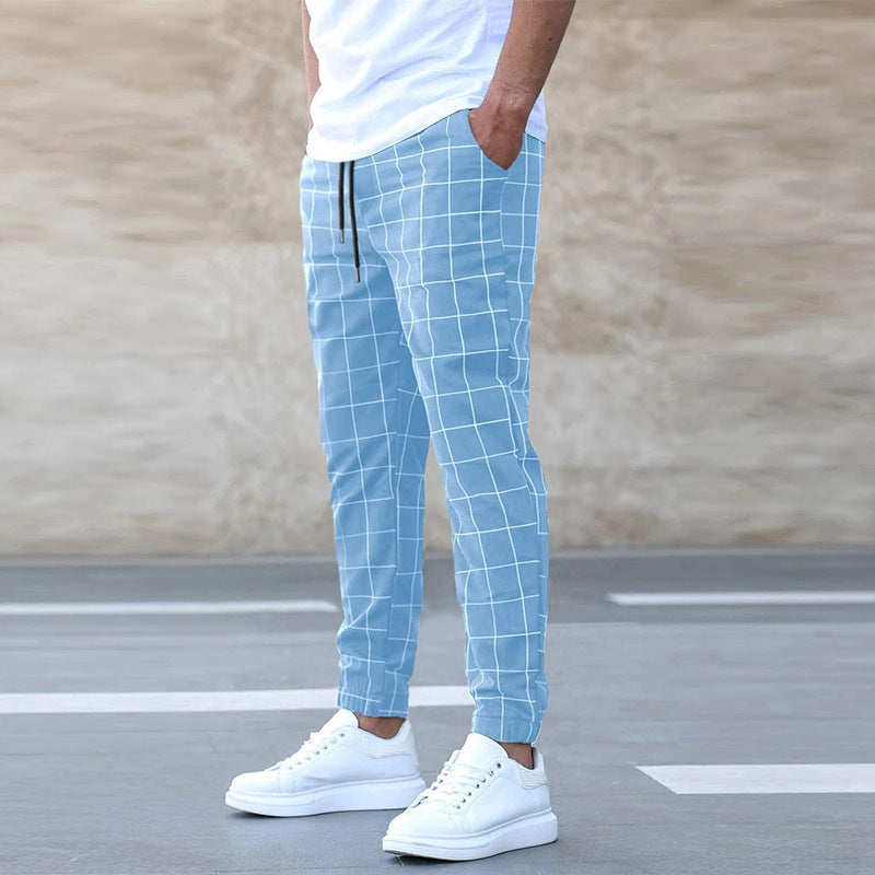 Alpenfeld™ | Herren Jogginghose kariert – Gerade geschnitten, Casual Streetwear, Frühling Freizeit