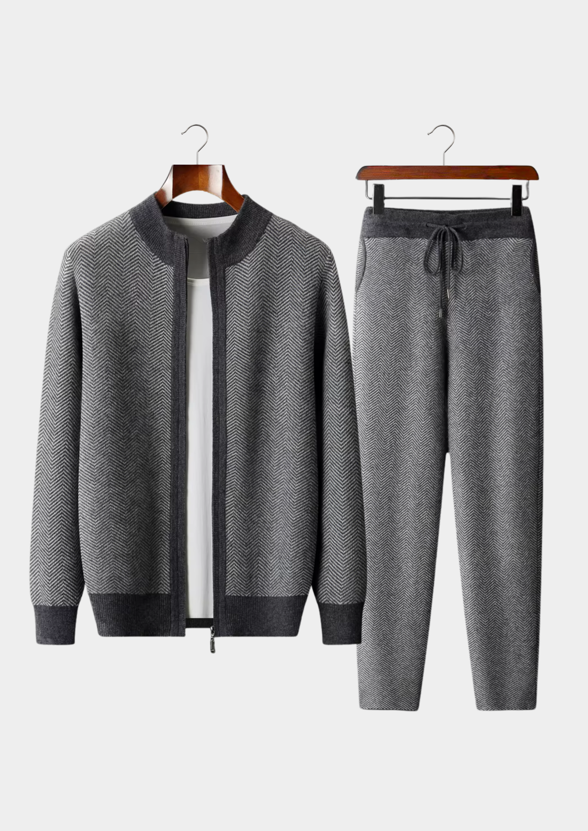 Alpenfeld | Set aus feinster Merinowolle mit Muster