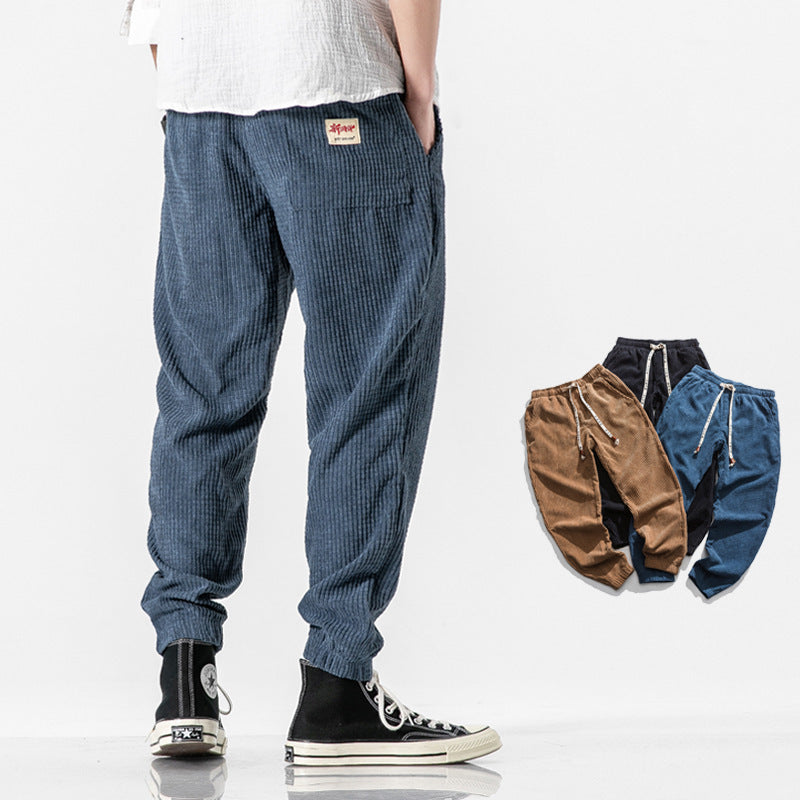 Alpenfeld™ | Herren Cordhose Jogger – Lockerer Schnitt, Kordelzugbund