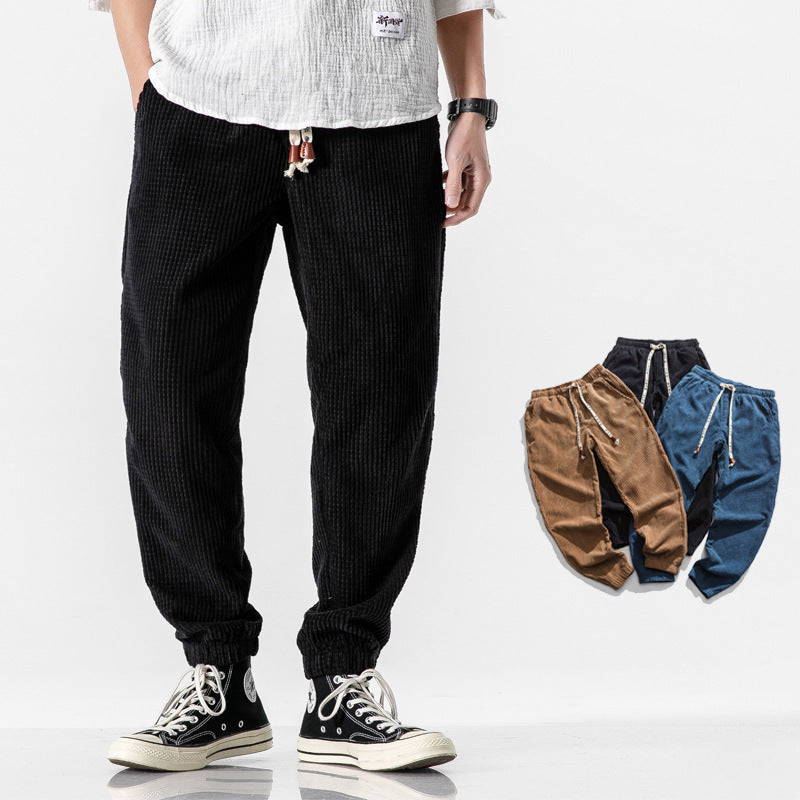 Alpenfeld™ | Herren Cordhose Jogger – Lockerer Schnitt, Kordelzugbund
