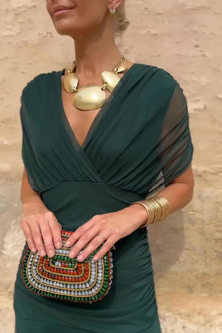 Lady™ - Elegantes Maxikleid für festliche Anlässe mit V-Ausschnitt