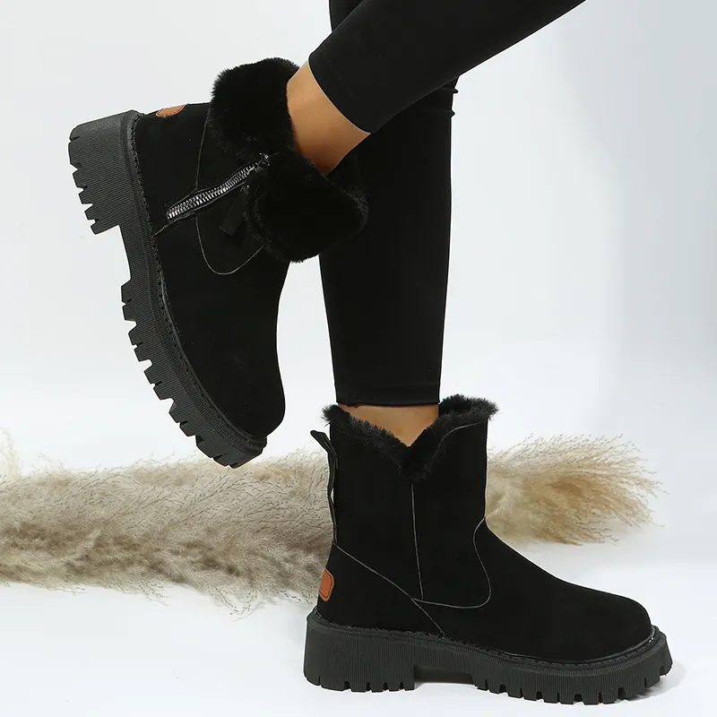 Alpenfeld™ | Gefütterte Winterstiefel mit Seitlichem Reißverschluss