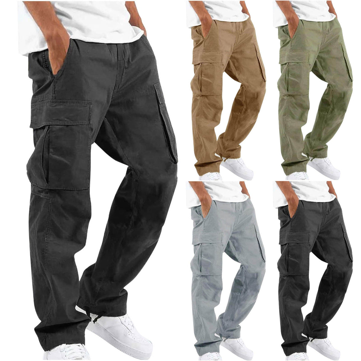 Alpenfeld™ | Herren Cargo-Hose mit weitem Schnitt – Freizeit & Utility-Hose