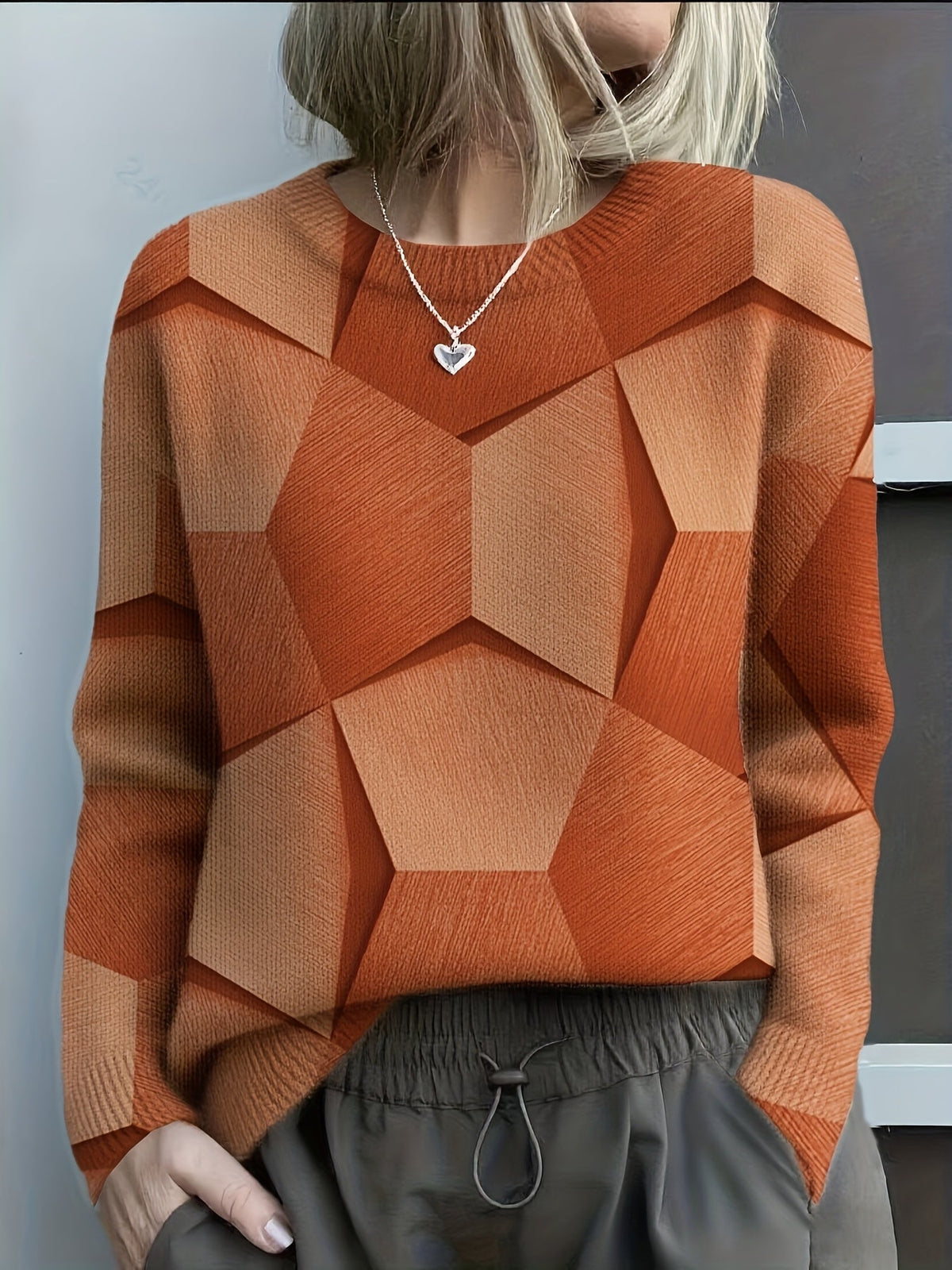 Alpenfeld | Geometrischer Strickpullover