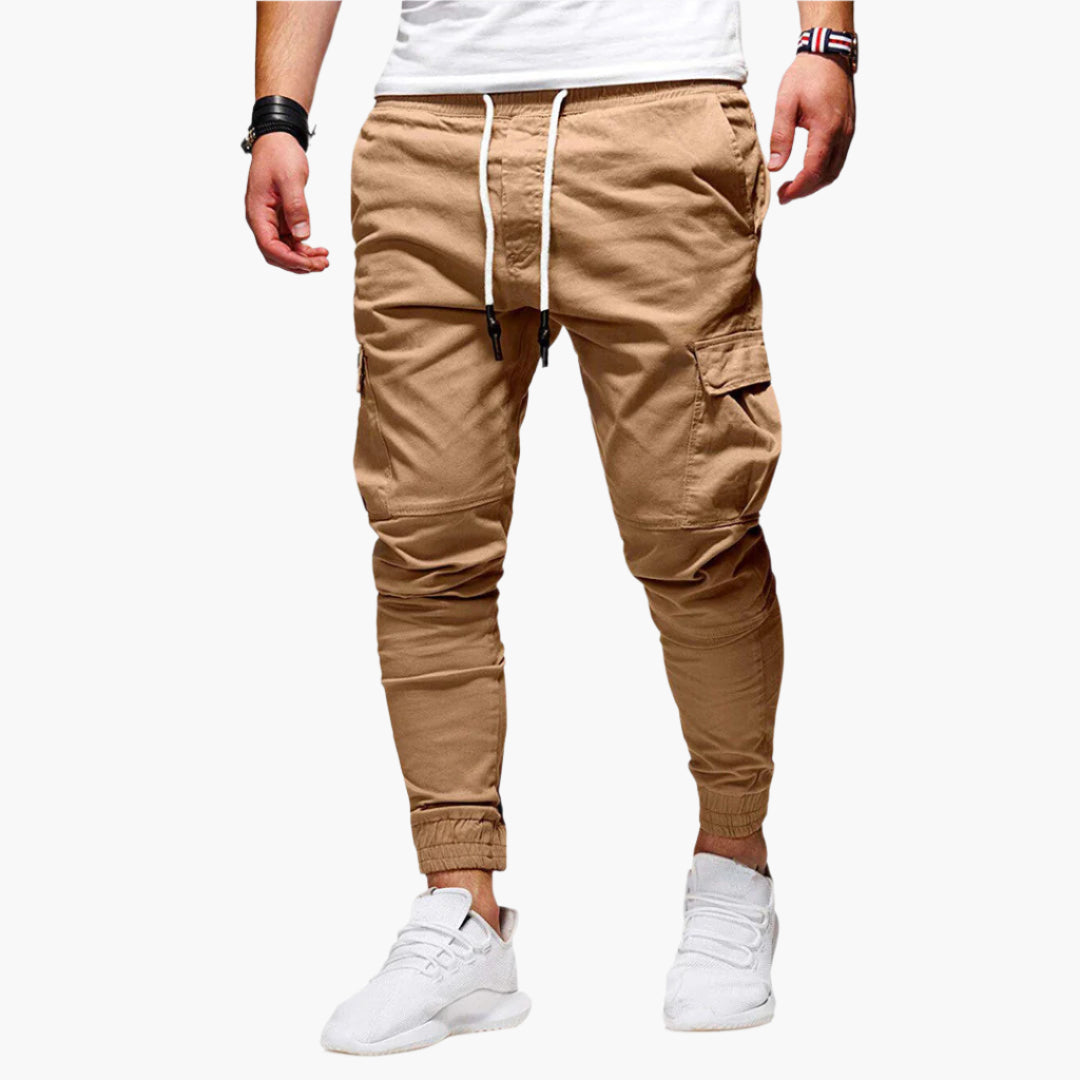 Alpenfeld™ | Herren Cargo Jogginghose – Moderne Streetwear Freizeithose mit Taschen und Elastikbund, Outdoor & Alltag