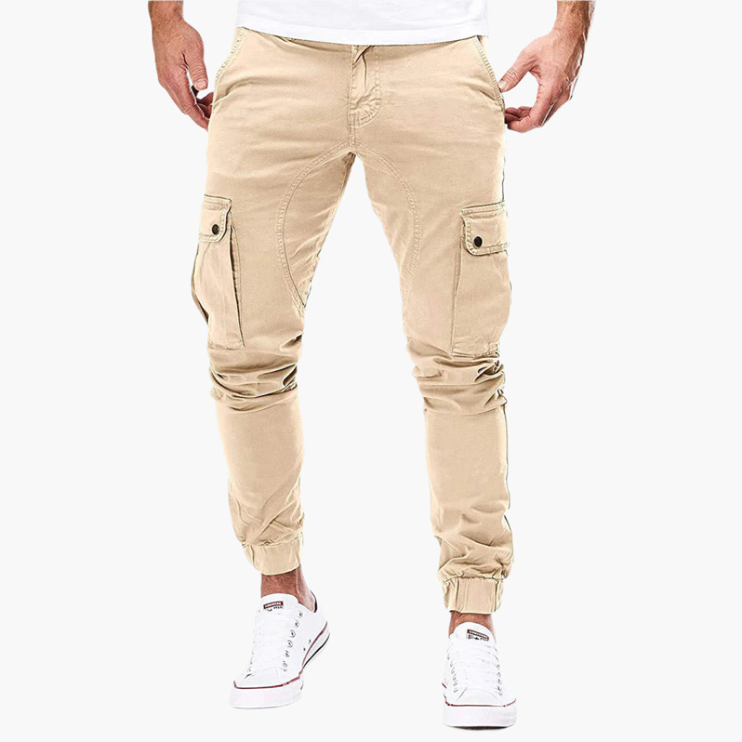 Alpenfeld™ | Herren Cargo Jogginghose – Moderne Streetwear Freizeithose mit Taschen und Elastikbund, Outdoor & Alltag