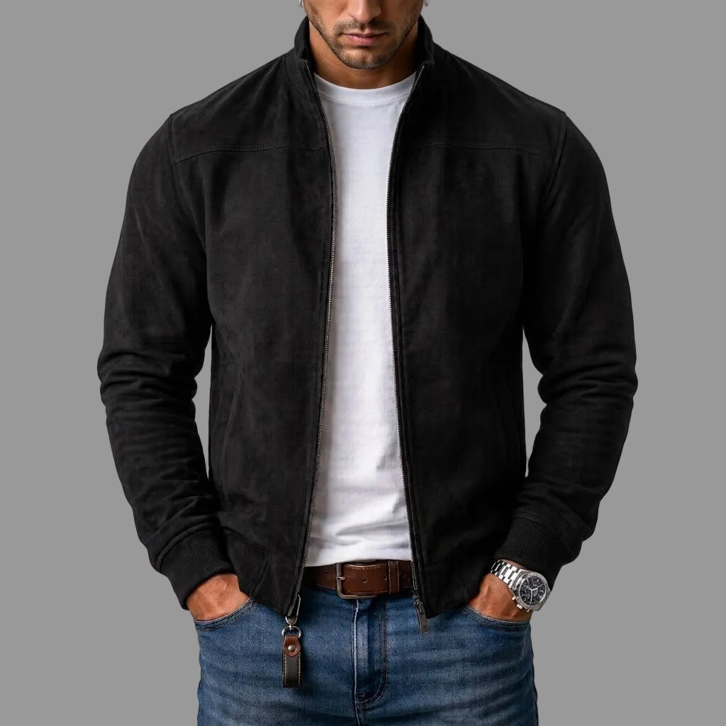 Alpenfeld | Elegante Wildleder-Bomberjacke für Herren (1 Kaufen, 1 GRATIS dazu)