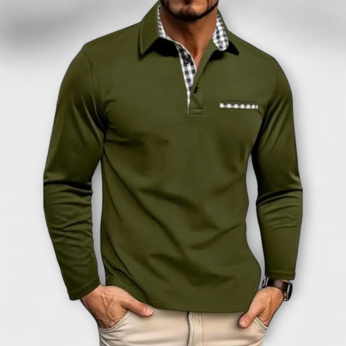Alpenfeld | Klassisches Langarm-Poloshirt (1 kaufen, 1 GRATIS dazu)
