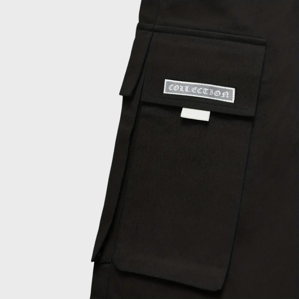 Alpenfeld™ | Herren Cargo Jogginghose – Lila Streetwear-Hose mit Reißverschlusstaschen & Bündchen