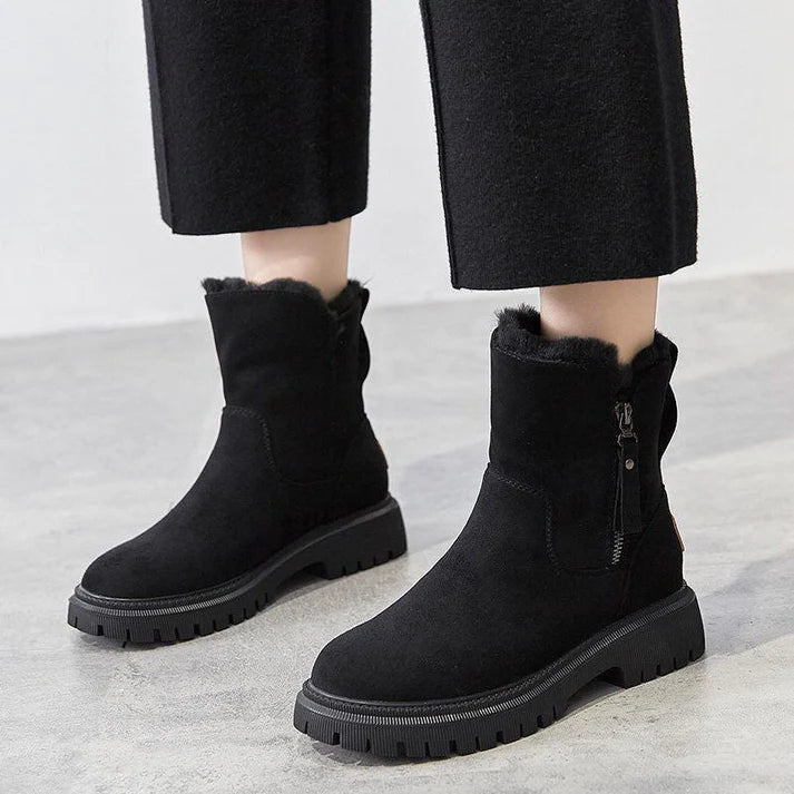 Alpenfeld™ | Gefütterte Winterstiefel mit Seitlichem Reißverschluss