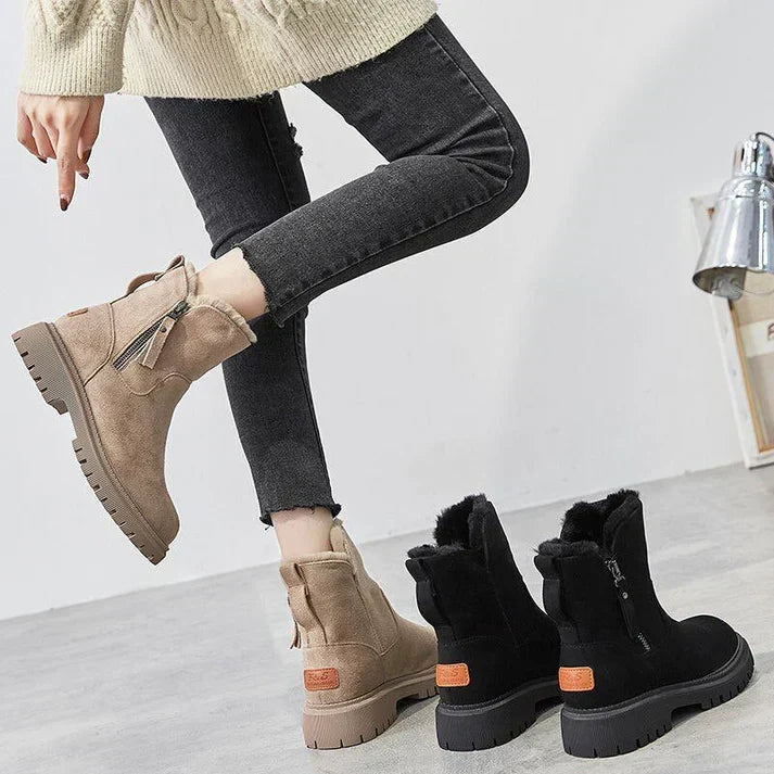 Alpenfeld™ | Gefütterte Winterstiefel mit Seitlichem Reißverschluss