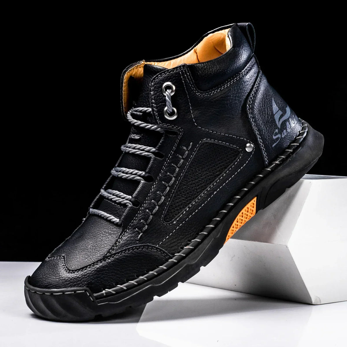 Alpenfeld™ | St. Moritz Leder High Top Schuhe
