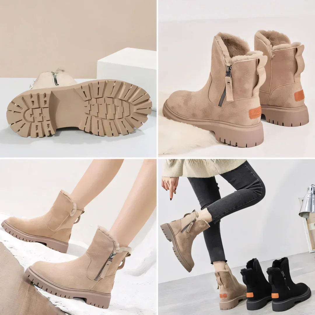 Alpenfeld™ | Gefütterte Winterstiefel mit Seitlichem Reißverschluss