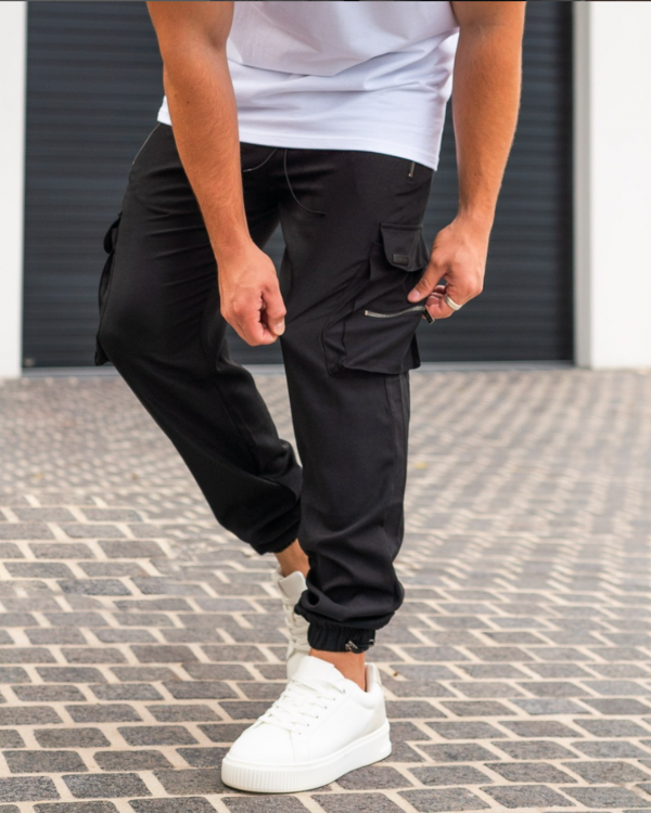 Alpenfeld | Schwarze Cargo-Hose (1 kaufen, 1 GRATIS dazu)