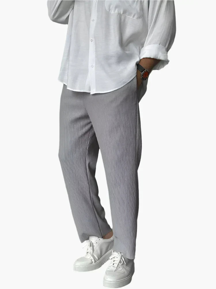 Alpenfeld™ | Herren Relax Fit Plissee Hose – Eleganter und Bequemer Alltags- und Business-Look