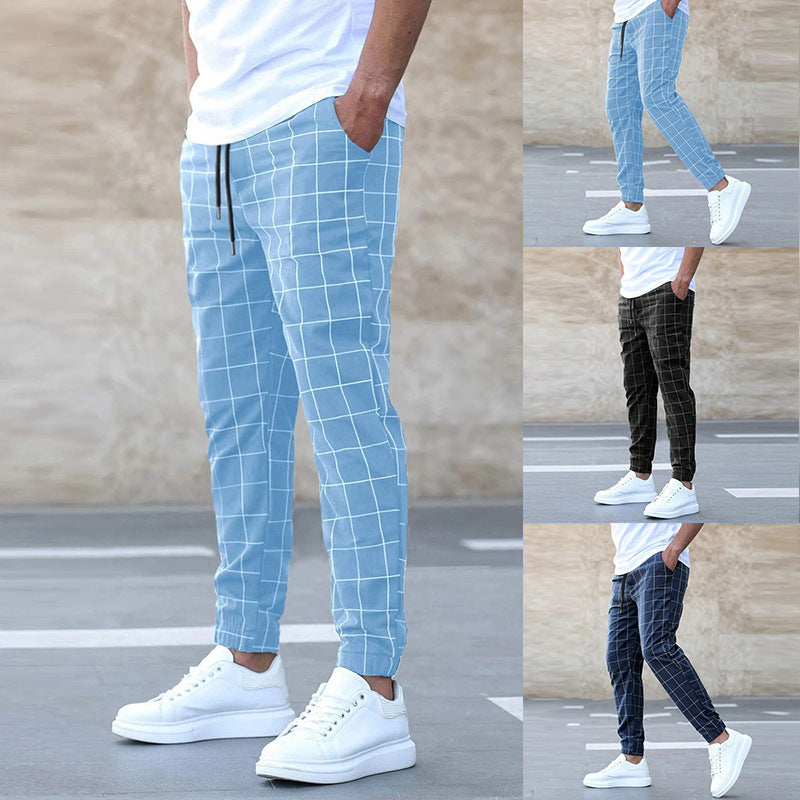 Alpenfeld™ | Herren Jogginghose kariert – Gerade geschnitten, Casual Streetwear, Frühling Freizeit
