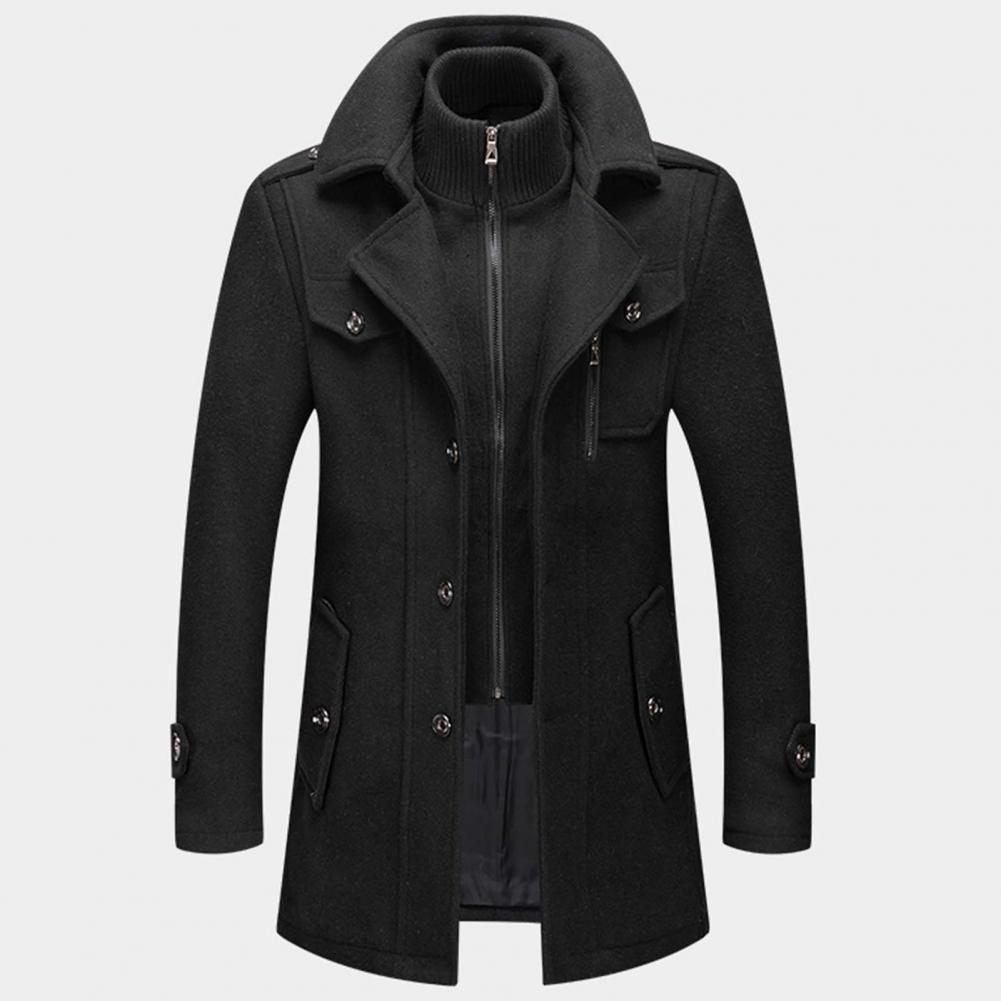 Alpenfeld | Luxuriöser Doppelkragen-Trenchcoat für Herren
