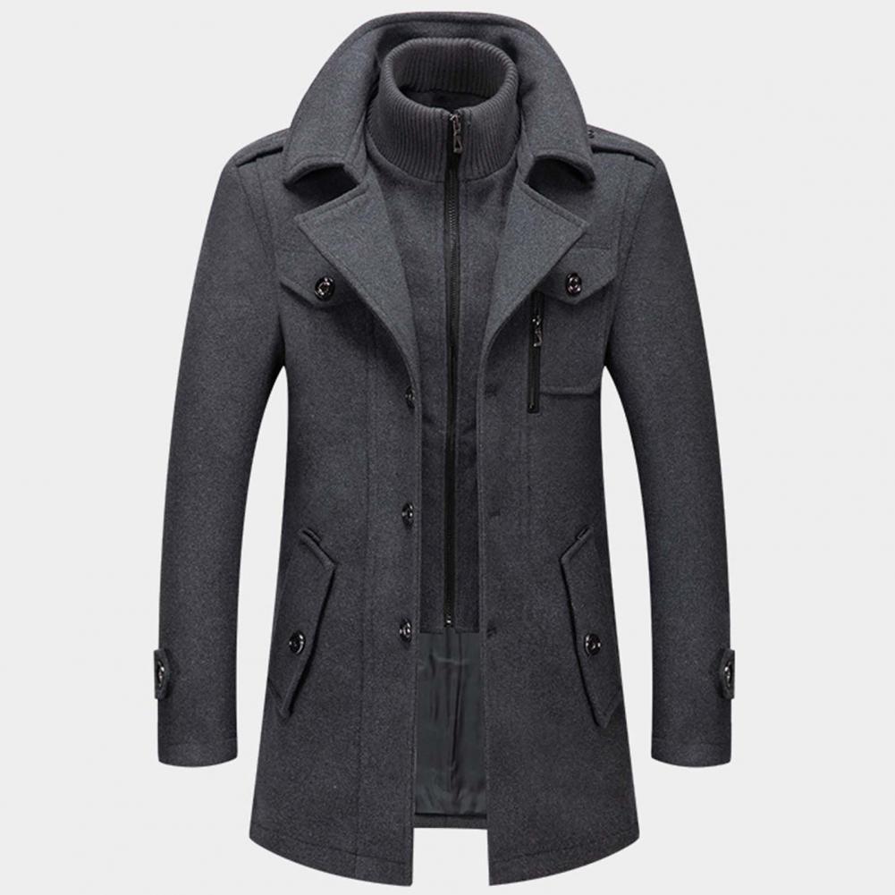 Alpenfeld | Luxuriöser Doppelkragen-Trenchcoat für Herren