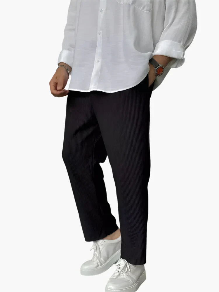 Alpenfeld™ | Herren Relax Fit Plissee Hose – Eleganter und Bequemer Alltags- und Business-Look
