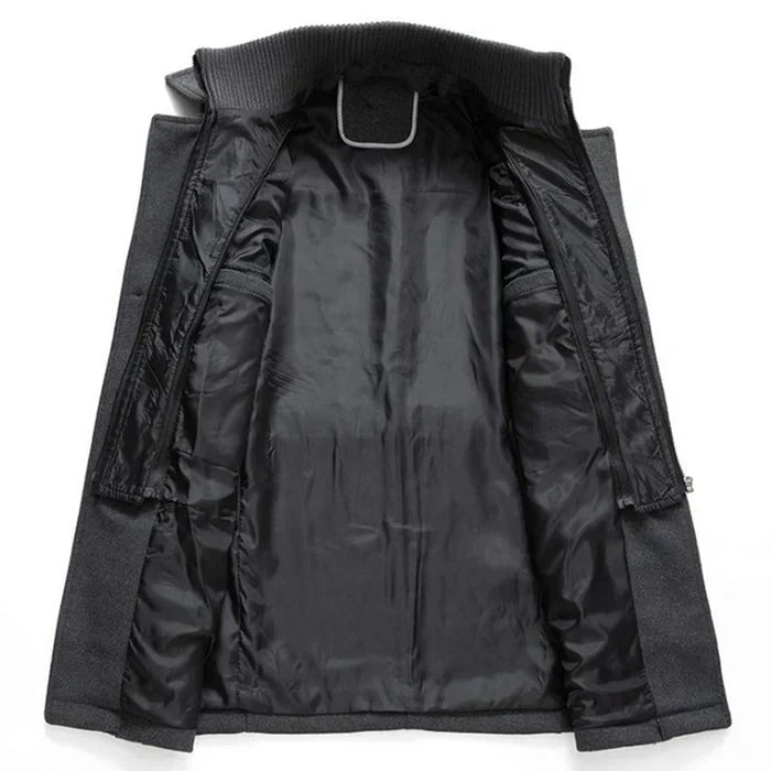 Alpenfeld | Luxuriöser Doppelkragen-Trenchcoat für Herren