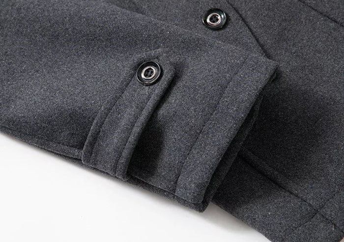 Alpenfeld | Luxuriöser Doppelkragen-Trenchcoat für Herren