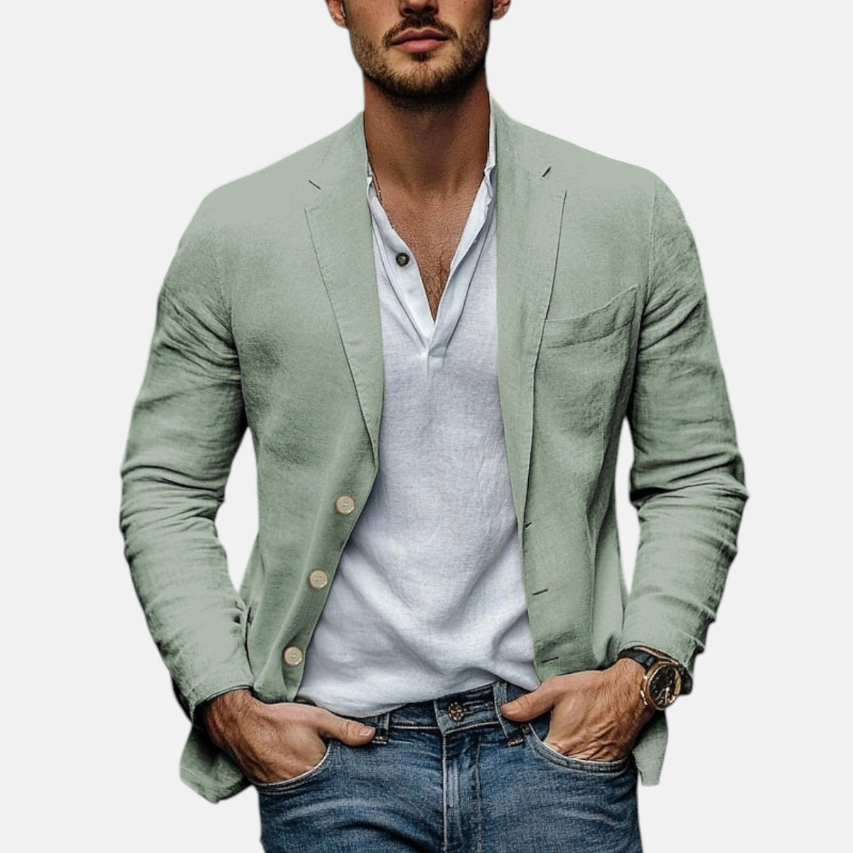 Alpenfeld | Eleganter Sommerblazer aus leichtem Leinen