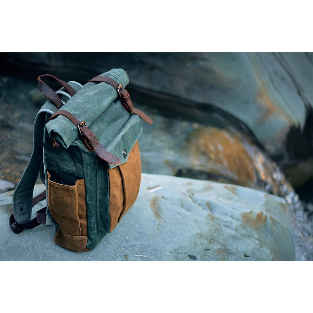 Wachsbeschichteter Canvas Rolltop-Rucksack | MARSEILLE