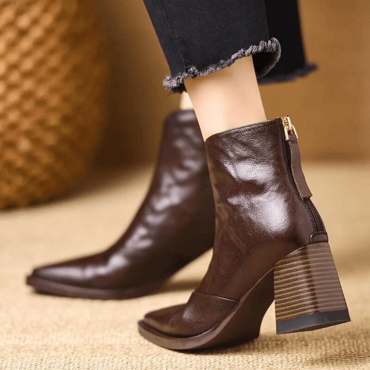 Alpenfeld™ | Luxuriöse Stiefeletten mit mittelhohem Absatz