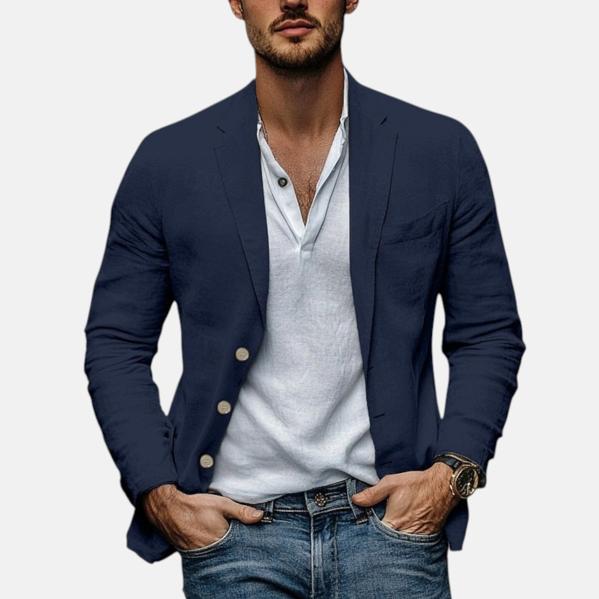 Alpenfeld | Eleganter Sommerblazer aus leichtem Leinen